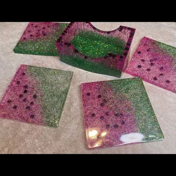 Handmade 😍🤗🍉 watermelon coaster set - Picture 9 of 10
